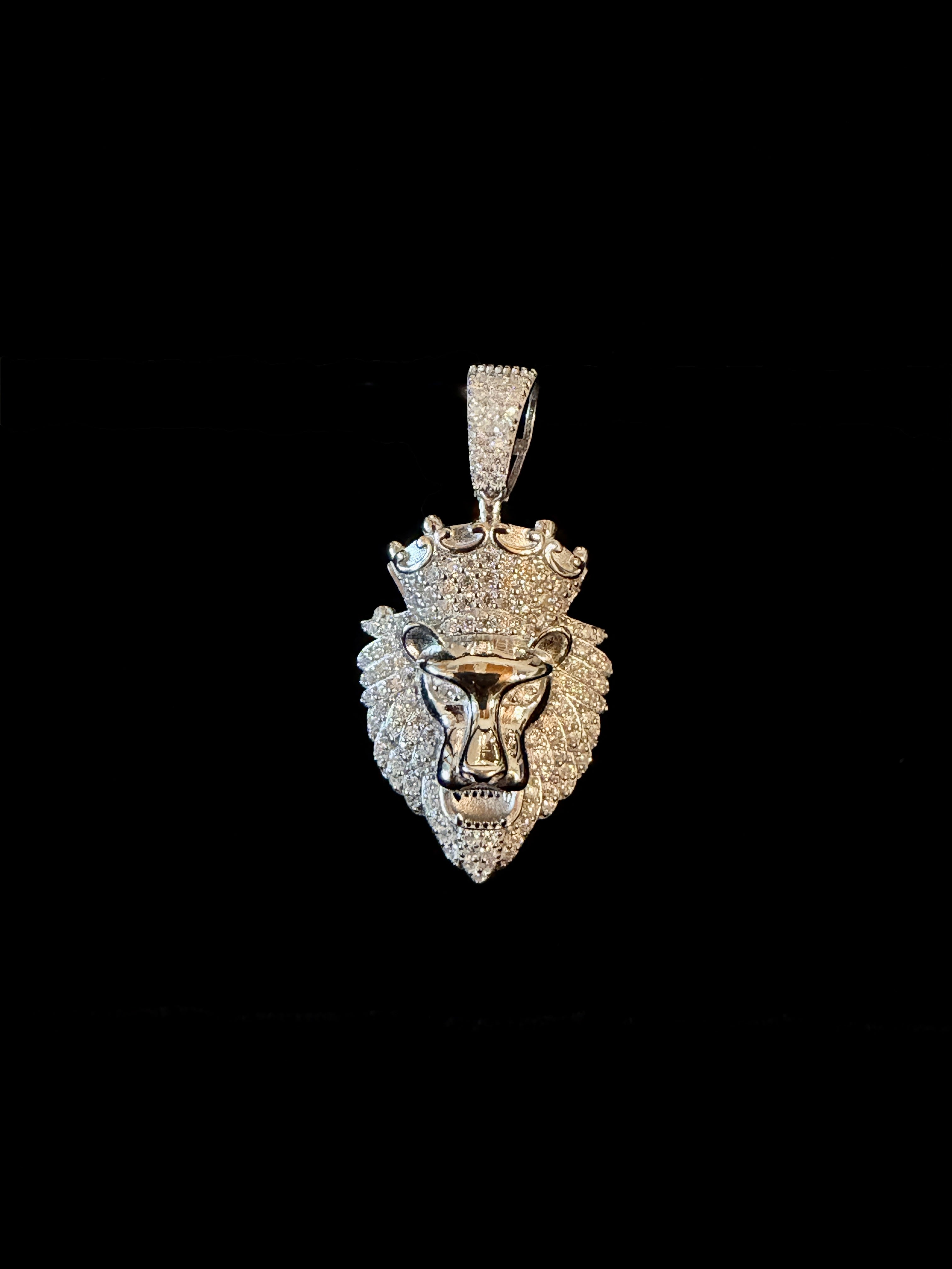 Lion Moissanite Pendant