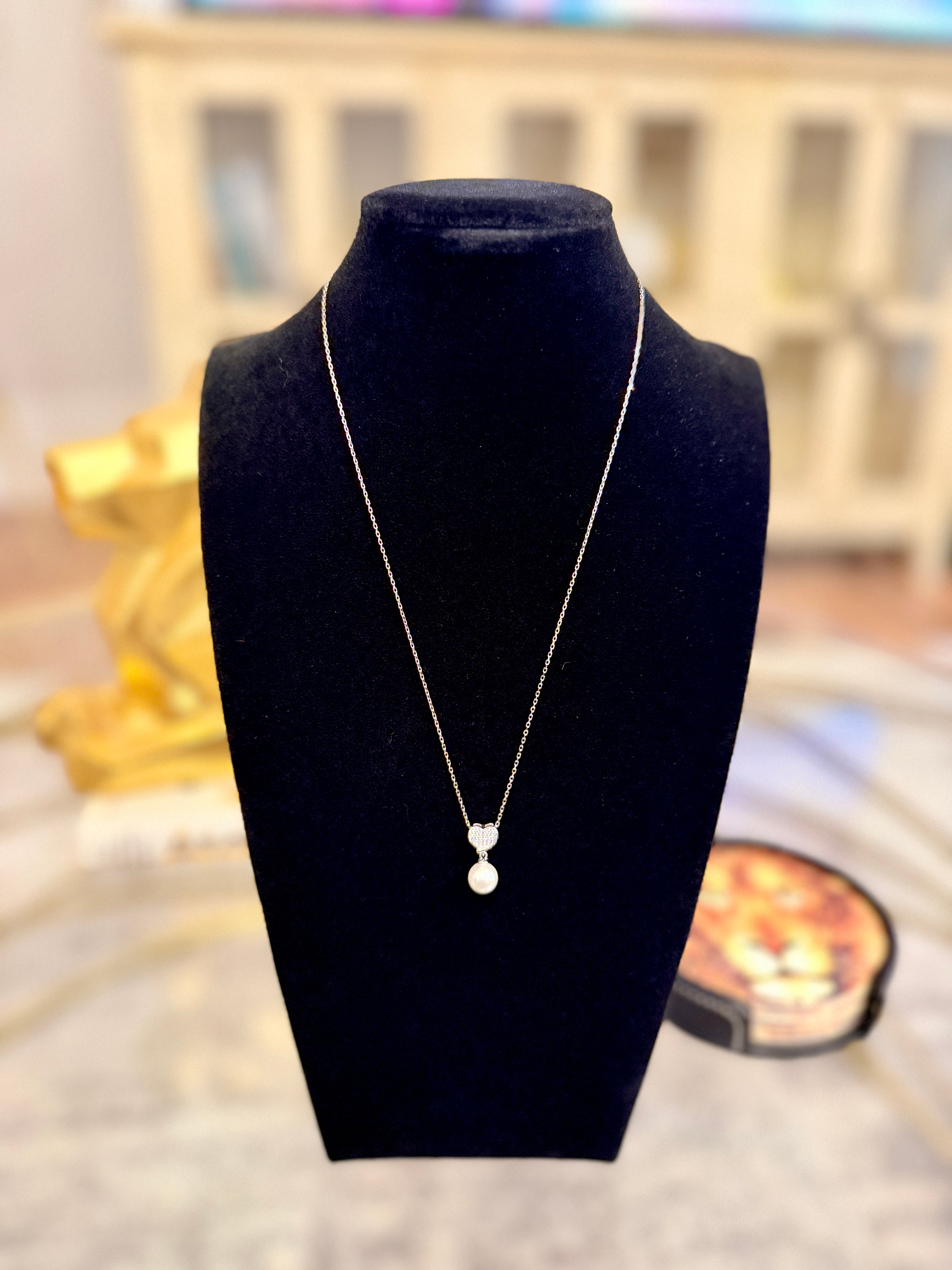 Heart Pearl Necklace