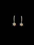 Moissanite Flower Huggies