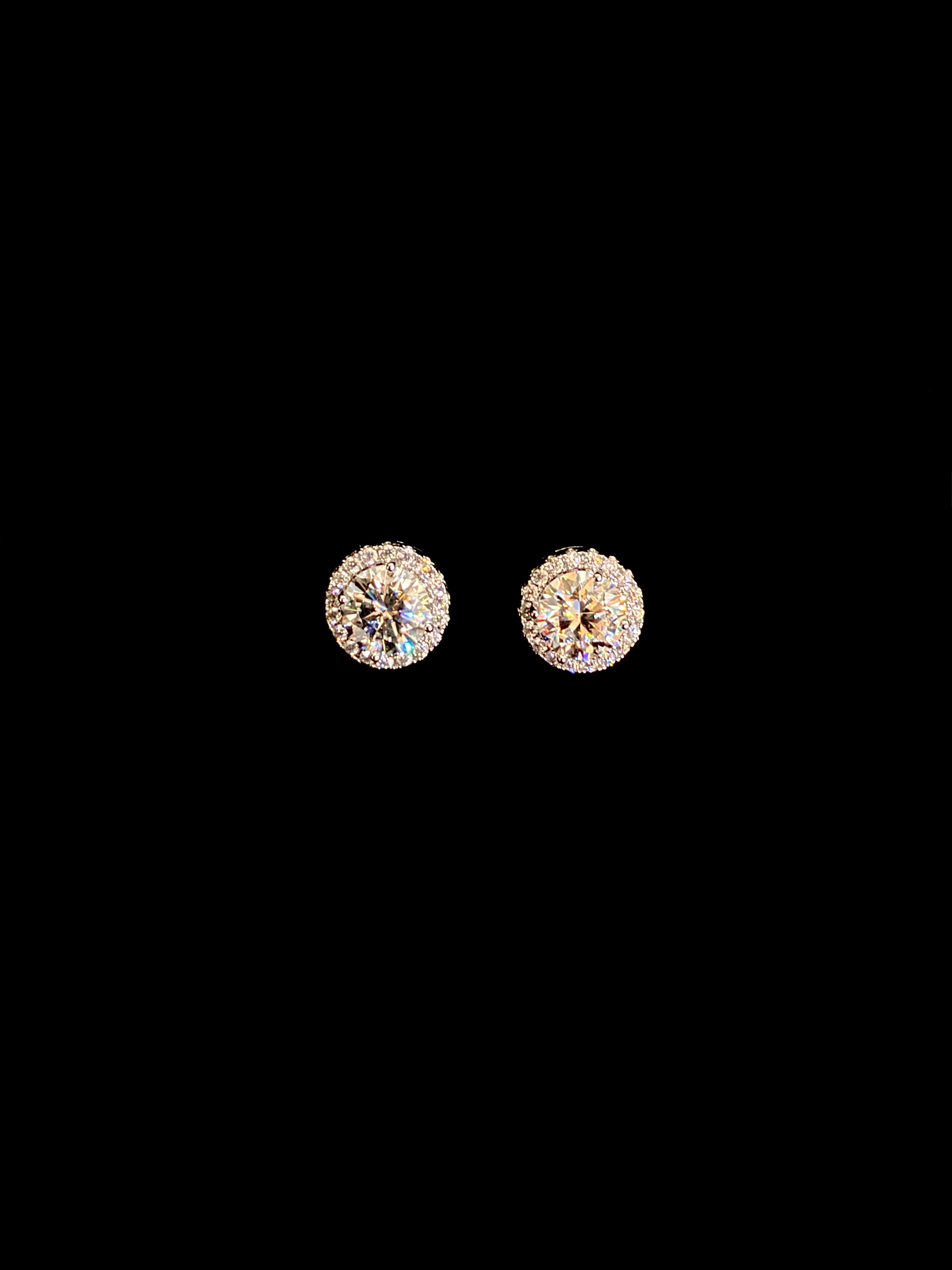 2ct Moissanite Cluster Earrings